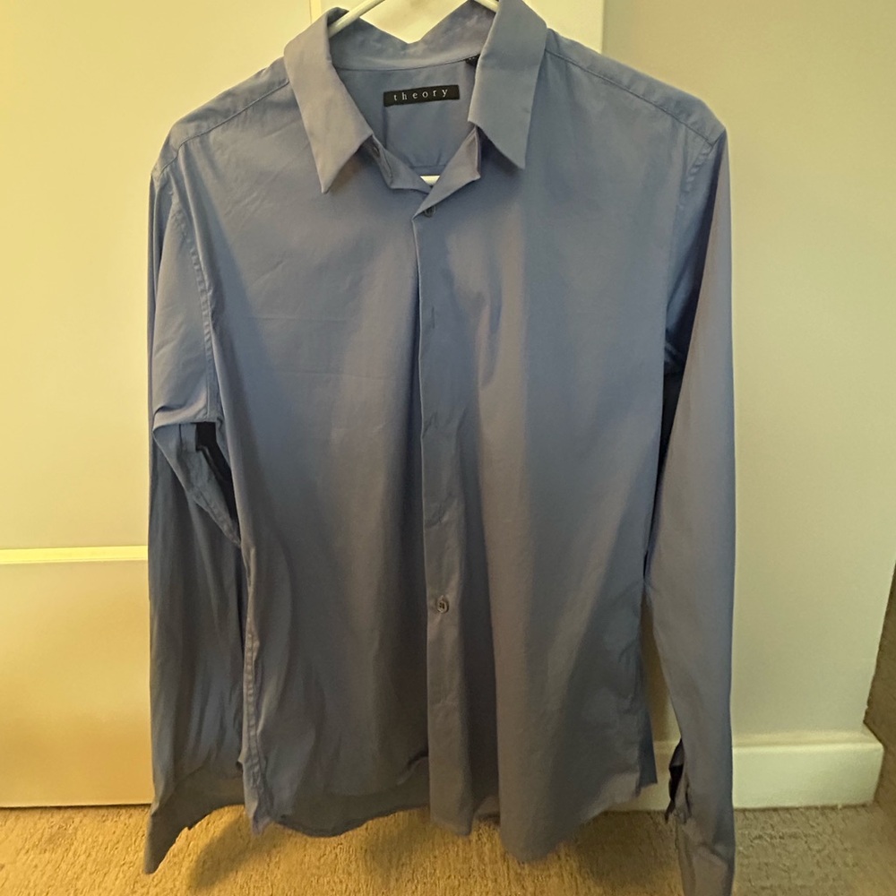 Men’s Dress Shirt – M – Theory - Blue